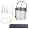 GNEGKLEAN Enema Kit Stainless Steel 2 Quart Capacity Bucket 5ft Silicone Hose for Colon Detox Cleanse Enemas view 1
