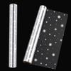STOBOK Clear Cellophane Wrap Roll | Snowflake Pattern Paper Wrapper 15.7 inch x100 Ft,Crystal Long Film Gift Wrappings Packing Paper for Flowers Craft Basket Bouquet Fruit Food view 1