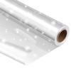 STOBOK Clear Cellophane Wrap Roll | Snowflake Pattern Paper Wrapper 15.7 inch x100 Ft,Crystal Long Film Gift Wrappings Packing Paper for Flowers Craft Basket Bouquet Fruit Food view 2