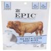EPIC Beef Sea Salt Pepper Bites, Jerky, Keto Friendly, Whole30, 2.5 oz Pouch view 1