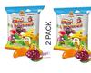 2 PACK | Fruit Jelly | Mini Frutitas | 40 pieces total | Fruit Flavored Squeezable Jellies | Assorted Flavors: Mango , Pineapple, Grape, Strawberry, Melon view 1