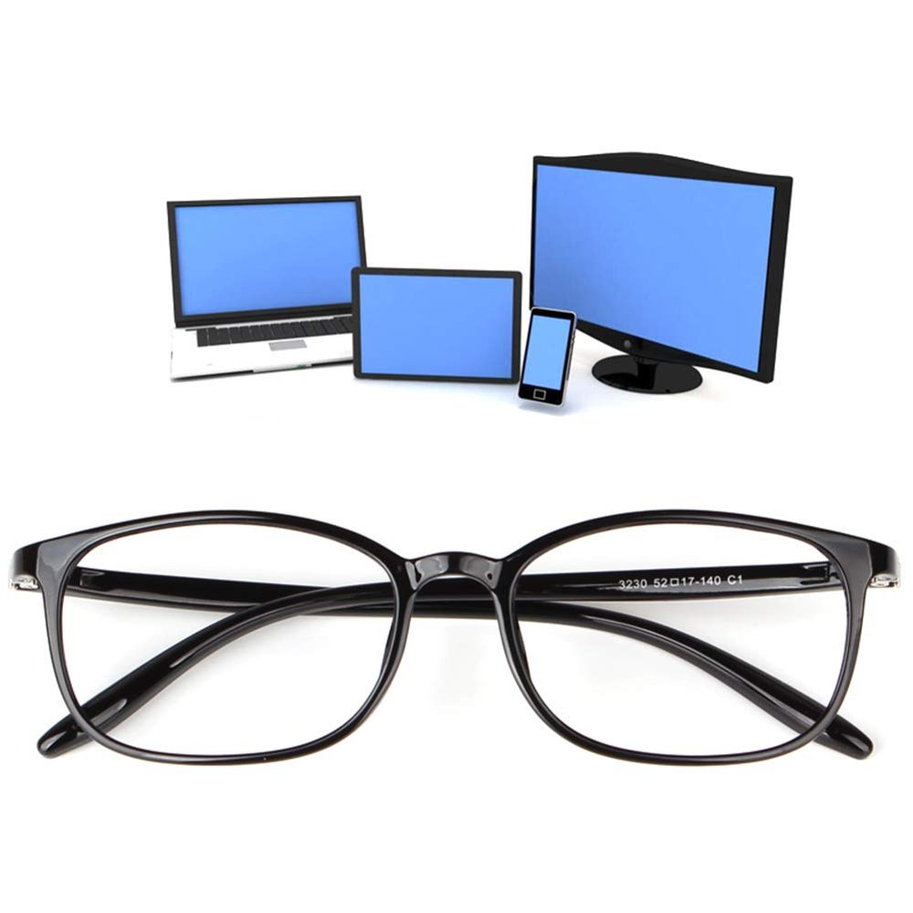 ACXZ Anti-Blue Reading Glasses for Men Women Lightweight Fashion Eyeglasses TR90 Temples