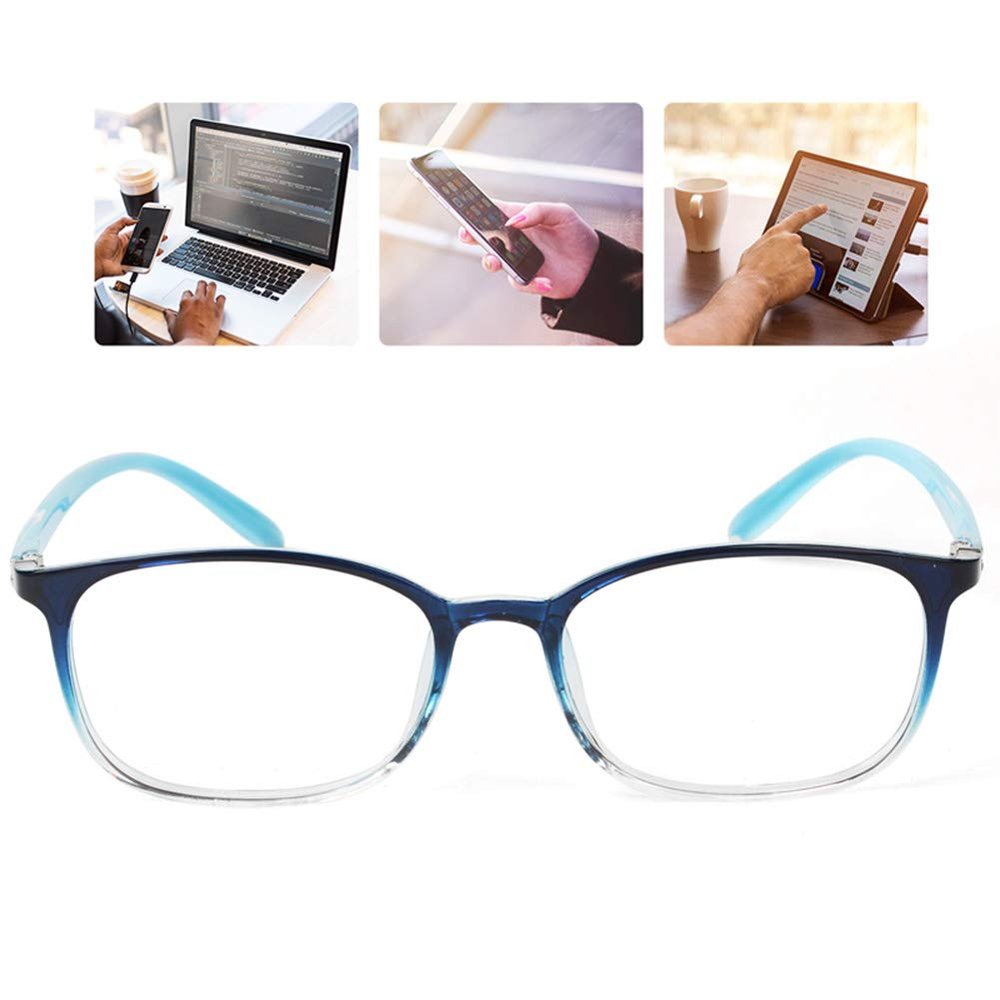 ACXZ Anti-Blue Reading Glasses for Men Women Lightweight Fashion Eyeglasses TR90 Temples