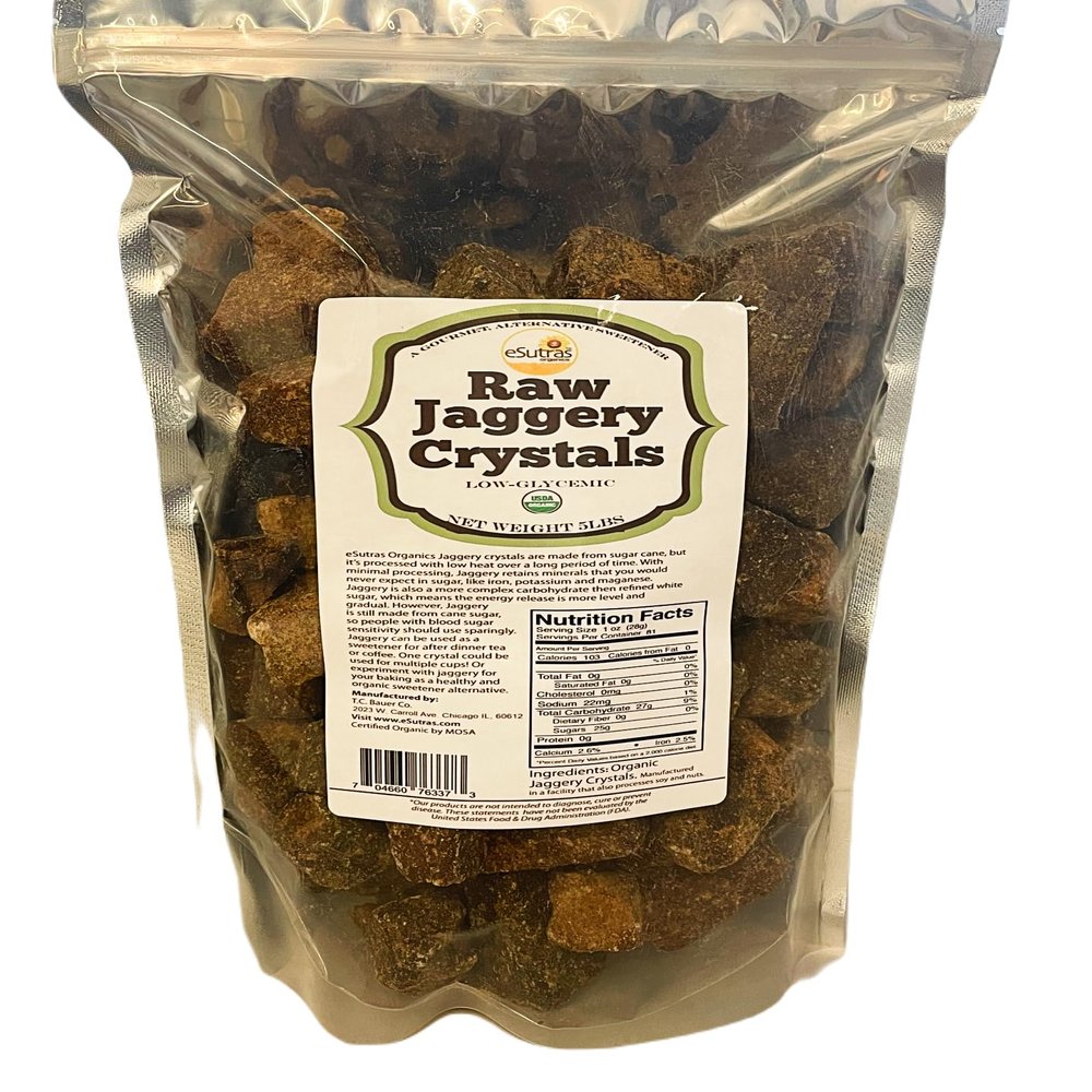 Organic Jaggery Cubes 1.5 LBS Healthy Sweetener rich in molasses trace minerals NO Salt