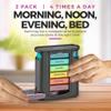 Stackable Daily Pill Organizer - 2 Pack, 4 Times a Day Weekly Medication Reminder - Premium Weekly AM/PM Pill Box with 7 Individual Stacking Cases, a Everyday Medicine Organizer for Vitamins view 2
