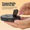 Weekly Pill Organizer - 2Pack - 4 Times-A-Day, Daily Stackable Medication Reminder - Weekly AM/PM Pill Box with 7 Individual Stacking Cases, a Everyday Medicine Organizer for Vitamins, Black & Gold view 4