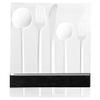 Novelty Modern Flatware Cutlery Disposable Plastic Combo Set 40 Count Luxury White, Service for 8 view 1