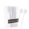 Novelty Modern Flatware, Disposable Plastic Cutlery, Soup Spoons Luxury White 32 Count view 1