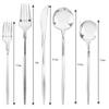 Novelty Modern Flatware, Cutlery, Disposable Plastic Soup Spoons Luxury Silver 32 Count view 2