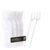 Novelty Modern Flatware, Cutlery, Disposable Plastic Salad forks Luxury White 32 Count view 1