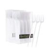 Novelty Modern Flatware, Cutlery, Disposable Plastic Dinner forks Luxury White 64 Count view 1