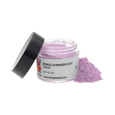 Blacksherbet Luster Dust Edible | 5 grams Luster Dust for Cake Decorating, Desserts, Cupcakes | Edible Shimmer for Food Grade Coloring | Edible Glitter Kosher Certified | Light Purple Luster Dust Edible