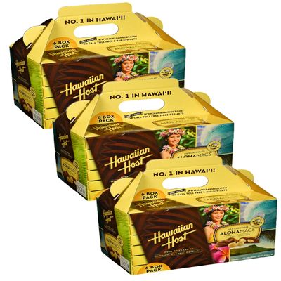 Hawaiian Host Alohamacs Milk Chocolate The Original Chocolate Covered Macadamia Nut, 42 Ounce - SET OF 3