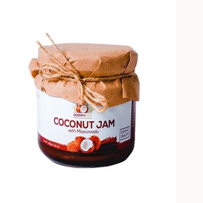 Quezon's Best Organic Coconut Jam 330 g with Muscovado, Delicious, Tasty Fragrant Jam with Organic Muscovado, Great for Dessert, Snack, Breakfast Halal Kosher Certified, No Preservatives