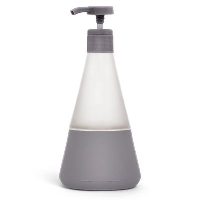 Cleancult Dish Soap Dispenser (15oz, 1 Pack) - Refillable Glass Soap Dispenser with Pump - Shatter Resistant Dish Soap Dispenser for Kitchen Sink - Non Slip Silicone Sleeve - Charcoal