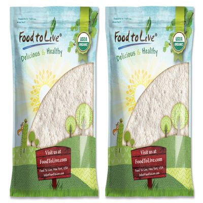 Food to Live Organic Oat Flour, 16 Pounds - Non-GMO, Fine, Stone Ground from Whole Grain Oat Berries, Kosher, Vegan, Bulk, Great for Baking Pancakes, Muffins, Waffles and Bread, Good Source of Fiber