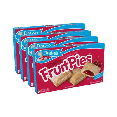 Drake's Cherry Fruit Pies, 32 Individually Wrapped Pies (Pack of 4)
