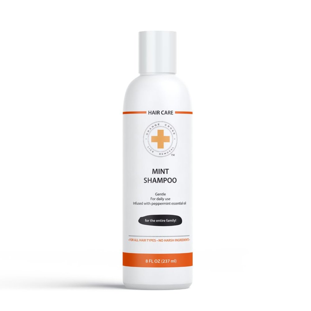 Orange Cross Lice Removal Mint lice Shampoo - Head lice Shampoo for Kids & Adults & Family, Natural DIY Home Lice Prevention Shampoo (8 Oz)