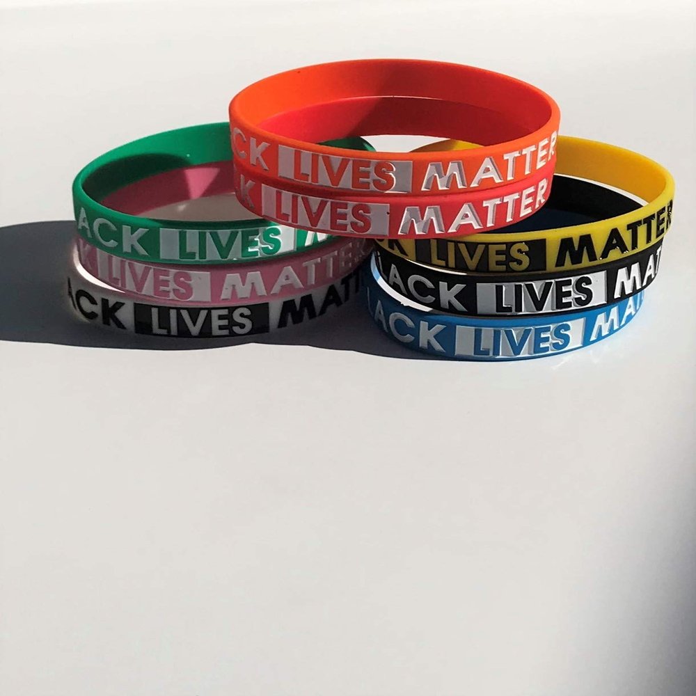 Black Lives Matter Silicone Wrist Bands- Sports Nice Colors 16pcs