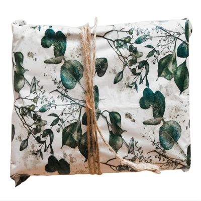 InsideMyNest Eucalyptus Botanical Tissue Paper Sheets 30x20 Gift Wrap Box Filler (50)
