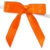 2" Orange Pre-Tied Satin Gift Bows with Twist Ties - 12/Pack - 4 Packs view 1