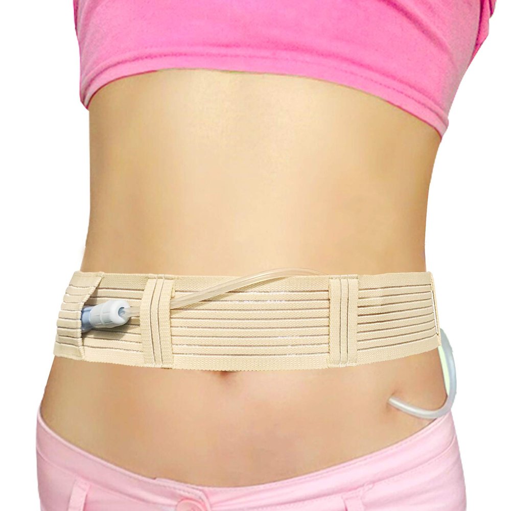 Hola Health PD Belt Breathable Peritoneal Dialysis Catheter Supplies Abdominal Holder Accessories Adjustable Belly Bands for Secure Stomach Peg G Feeding Tube Women Men Medium(28"-41")