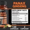 Zolotus Korean Red Panax Ginseng + Ginkgo Biloba, Ashwagandha, Beetroot, Green Tea - 120 Capsules for 2 Month Supply view 4