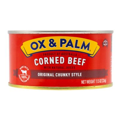 Ox & Palm Corned Beef, Original Chunky Style, 11.5 Oz (Pack of 12)