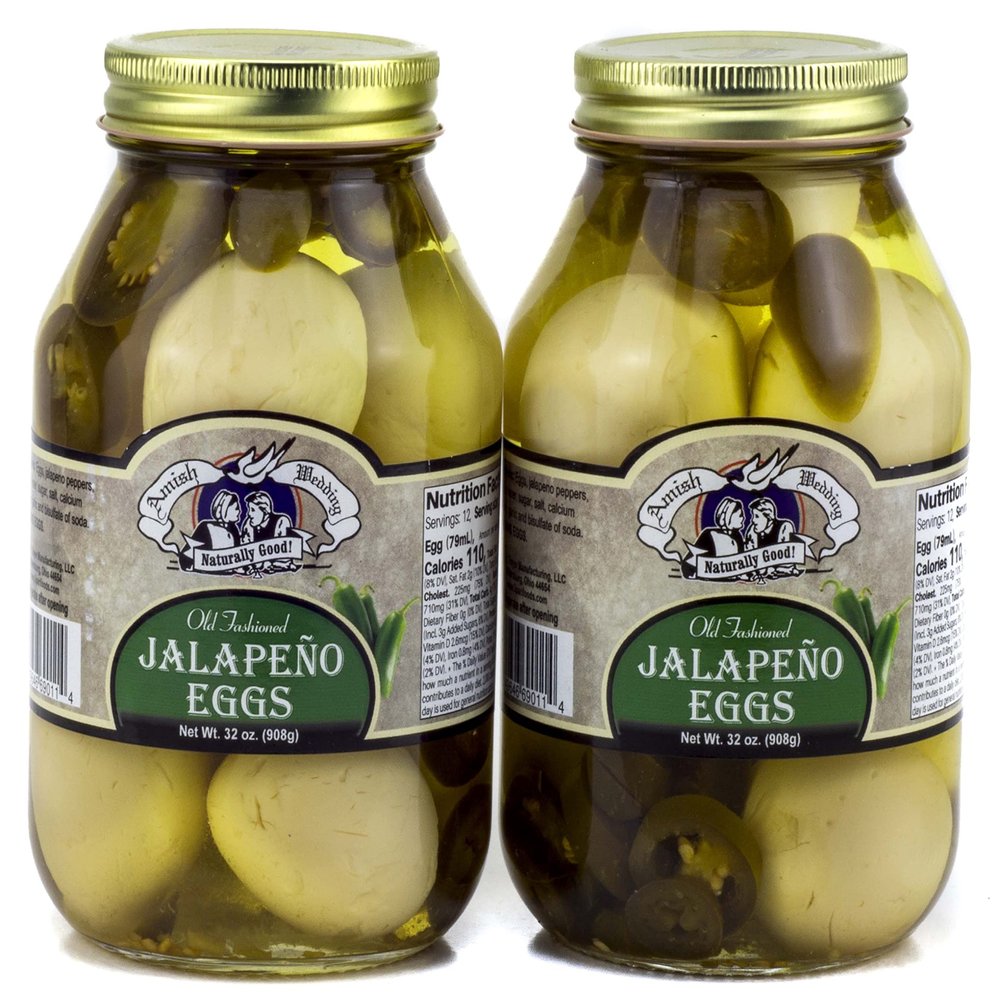 Amish Wedding Jalapeno Pickled Eggs 32oz (Pack of 2)