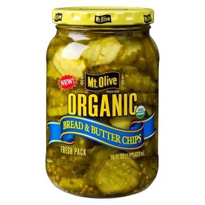 LUV BOX- Mt Olive Pack of 6 Organic Bread & Butter Chips 16 Fl Oz