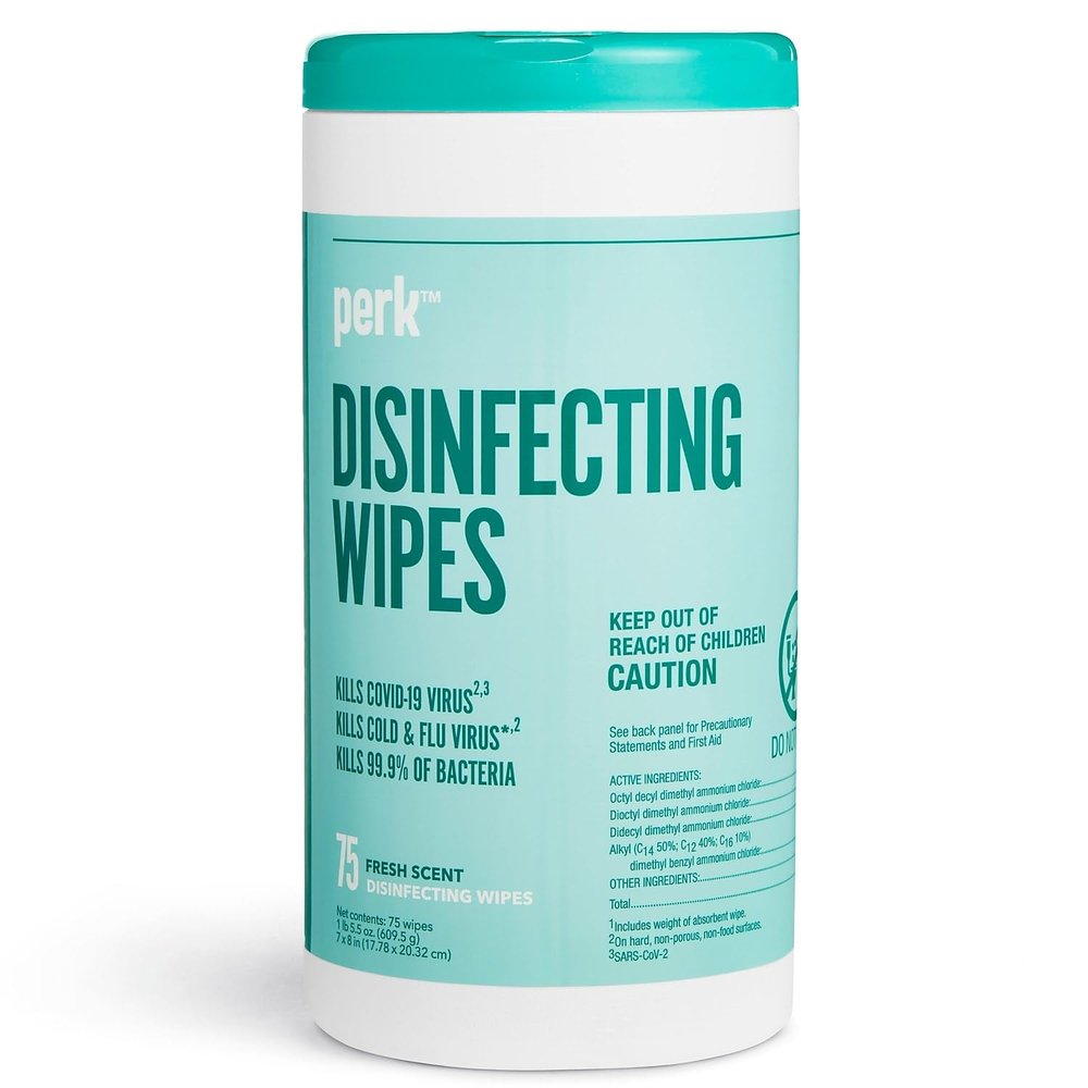 Perk Disinfecting Wipes 75 Count