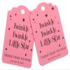 Personalized Twinkle Twinkle Little Star Baby Shower Tags (Set of 12) (Pink) view 1