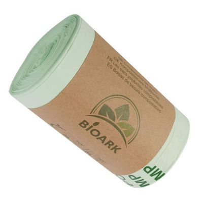 1roll Biodegradable Corn Starch Garbage Bags Leak Rubbish Pouch for Home Kitchen Office Waste Disposal and