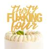 Thirty Four Gold Glitter Cake Toppers 34 Years Old 34th Birthday Anniversary Party Decorations Supplies view 1