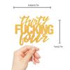 Thirty Four Gold Glitter Cake Toppers 34 Years Old 34th Birthday Anniversary Party Decorations Supplies view 2