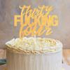 Thirty Four Gold Glitter Cake Toppers 34 Years Old 34th Birthday Anniversary Party Decorations Supplies view 4