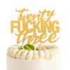 Twenty Three Gold Glitter Cake Toppers 23 Years Old 23rd Birthday Anniversary Party Decorations Supplies view 2