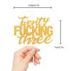 Twenty Three Gold Glitter Cake Toppers 23 Years Old 23rd Birthday Anniversary Party Decorations Supplies view 3