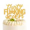 Thirty Seven Gold Glitter Cake Toppers 37 Years Old 37th Birthday Anniversary Party Decorations Supplies view 1