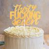Thirty Seven Gold Glitter Cake Toppers 37 Years Old 37th Birthday Anniversary Party Decorations Supplies view 4