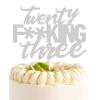 Twenty Three Silver Glitter Cake Toppers 23 Years Old 23rd Birthday Anniversary Party Decorations Supplies view 1