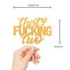 Thirty Two Gold Glitter Cake Toppers 32 Years Old 32nd Birthday Anniversary Party Decorations Supplies view 2