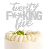 Twenty Five Silver Glitter Cake Toppers 25 Years Old 25th Birthday Anniversary Party Decorations Supplies view 1