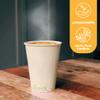 100% Compostable Disposable Coffee Cups [12oz 80 Pack] Paper Cups Made from Bamboo, Eco-Friendly, Biodegradable Premium Party Cups, Natural Unbleached by Earth's Natural Alternative view 4