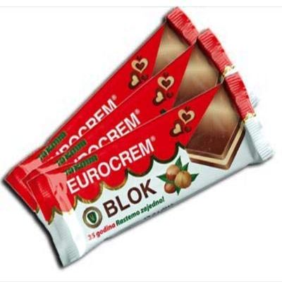6 Pack Eurocrem Block Chocolate 100g each