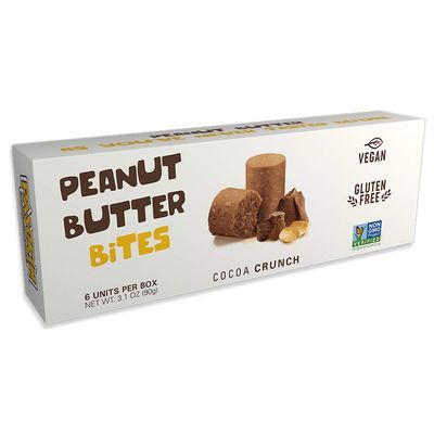 PASOKIN | Cocoa Crunch Natural Peanut Butter Bites | Gluten Free, Vegan, Protein Snack | Crunchy and Creamy | Chocolate Pacoca Made in USA, 6 Boxes with 6 Bites (36 Bites)