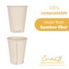 100% Compostable Disposable Coffee Cups [12oz 320 Pack] Paper Cups Made from Bamboo, Eco-Friendly, Biodegradable Premium Party Cups, Natural Unbleached by Earth's Natural Alternative view 3