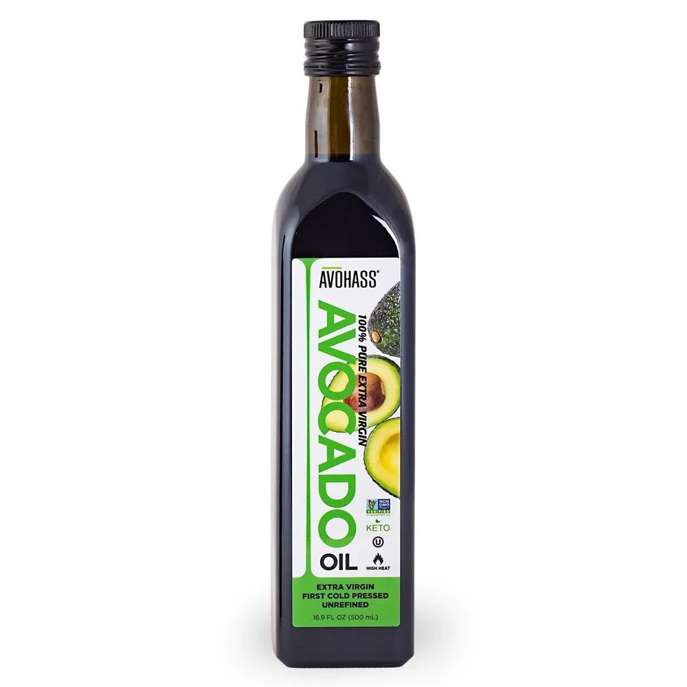 Avohass Mexico Extra Virgin First Cold Pressed Unrefined Avocado Oil 16.9 fl oz Bottle