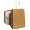 PTP BAGS Kraft Paper Bags 5.75" x 3.25" x 8.3" - 100 GSM Recyclable Tote with Reinforced Handles for Party Favors, Jewelry, Cosmetics, Treats, Bakery Items, Coffee Shop, Wedding - Brown, 100 Pack view 1