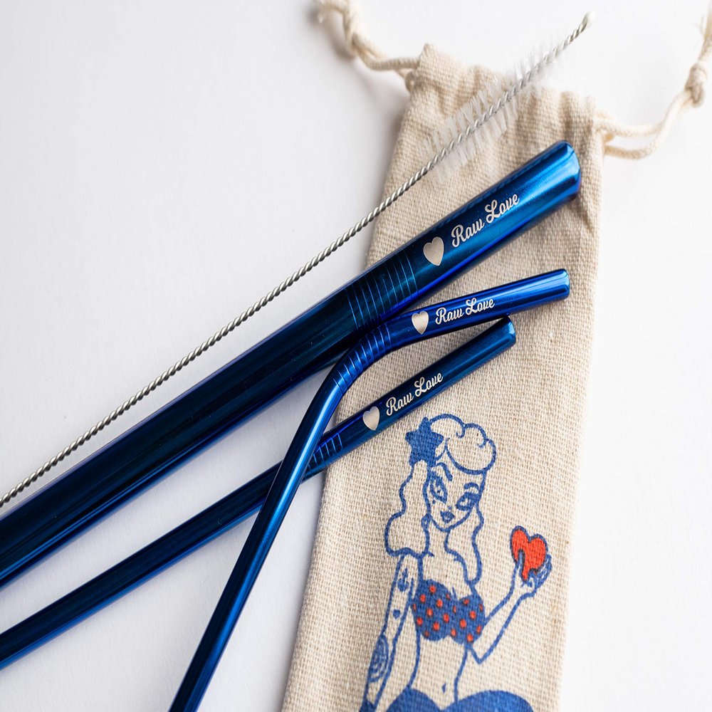 Raw Love Metal Straw Kit (Rainbow)